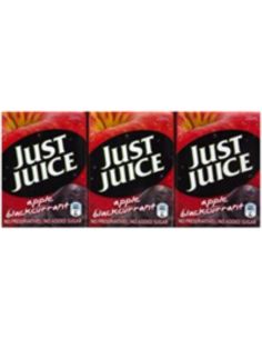 Just Juice Juice Apple & Blackcurrant 100% 200ml x 24